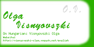 olga visnyovszki business card
